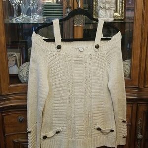 Cold shoulder sweater